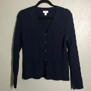 MAISON JULES Women's Ribbed V-Neck Cardigan